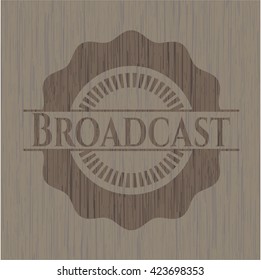 Broadcast realistic wooden emblem