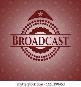 Broadcast red icon or emblem