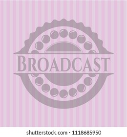 Broadcast retro pink emblem