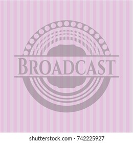 Broadcast retro pink emblem