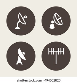 Broadcast Signal Vector Icons