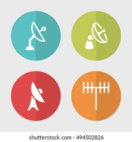 Broadcast Signal Vector Icons