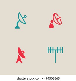 Broadcast Signal Vector Icons