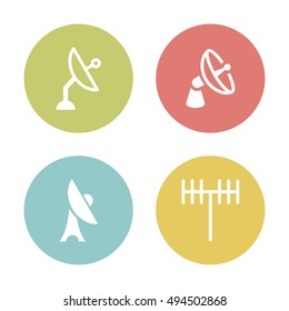 Broadcast Signal Vector Icons