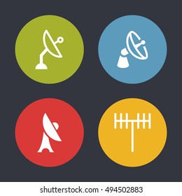 Broadcast Signal Vector Icons