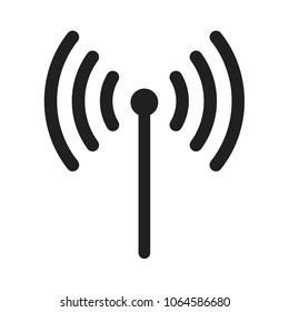 broadcast signal wave vector icon, antenna frequency sign