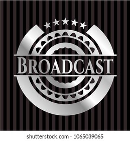  Broadcast silvery emblem or badge