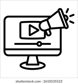 Broadcast Simple Icon Vector Illustration Concept