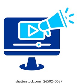Broadcast Simple Icon Vector Illustration Concept