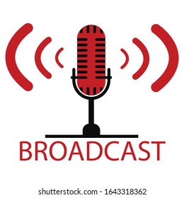 Broadcast Simple Illustration Clip Art Vector