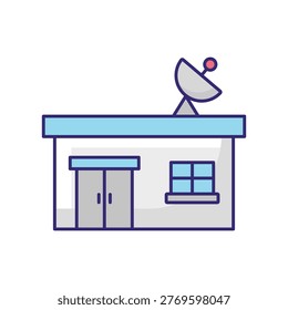 Broadcast Station Vector icon which can easily modify or edit
