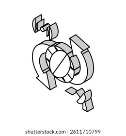 broadcast technology isometric icon vector. broadcast technology sign. isolated symbol illustration