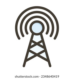 Broadcast Thick Line Filled Colors For Personal And Commercial Use.
