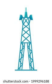 icono de aislamiento de comunicaciones de torre de difusión