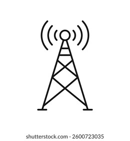 Broadcast tower icon isolated. simple vector icon on white background