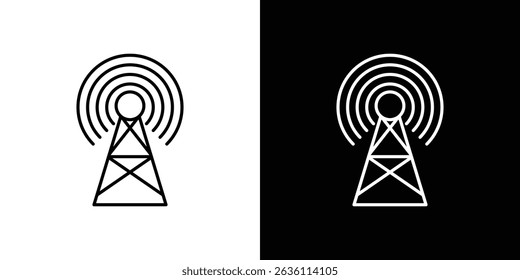 Conceito de símbolo de torre de transmissão para design gráfico, Site, IU. EPS