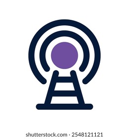 Sendeturm-Symbol. Vektorsymbol mit zwei Tönen für Ihre Website, Ihr Handy, Ihre Präsentation und Ihr Logo-Design.