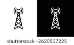 Broadcast tower icon vector, illustration logo template in trendy style