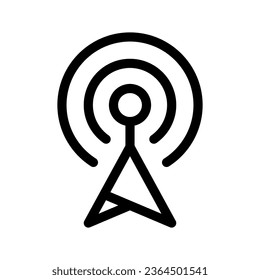 Broadcast Tower Icon Vector Symbol Design Illustration