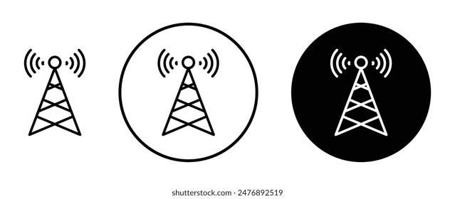 Símbolo de Vector de torre de transmisión en estilo plano.