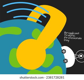 Broadcast Traffic Professionals Day vector