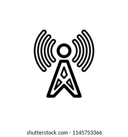 Broadcast, transmitter antenna icon design vector illustration.