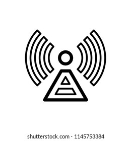 Broadcast, transmitter antenna icon design vector illustration.