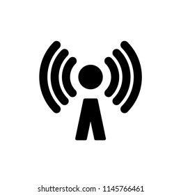 Broadcast, transmitter antenna icon design vector illustration.