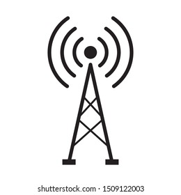 broadcast, transmitter antenna icon design vector illustration