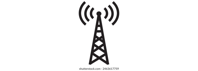 broadcast, transmitter antenna icon design vector illustration eps 10