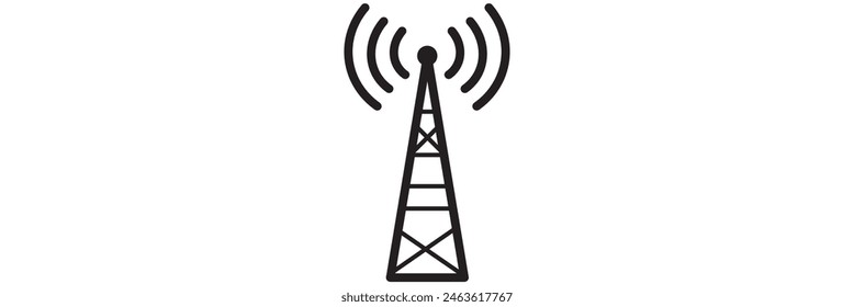 broadcast, transmitter antenna icon design vector illustration eps 10