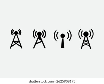 Difusão, ícone da antena do transmissor desenho vetor ilustração