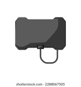 broadcast tv antenna cartoon. news television, retro screen broadcast tv antenna sign. isolated symbol vector illustration
