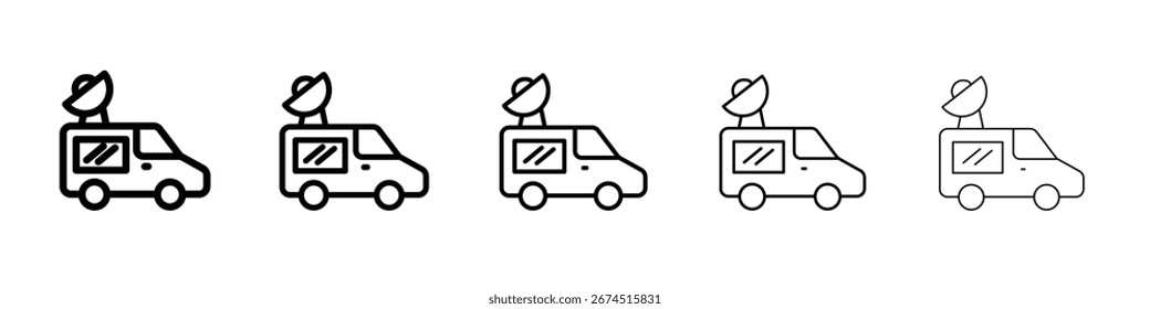 Diseño de icono de furgoneta de transmisión, logotipo, App, interfaz de usuario. Ilustración vectorial, EPS