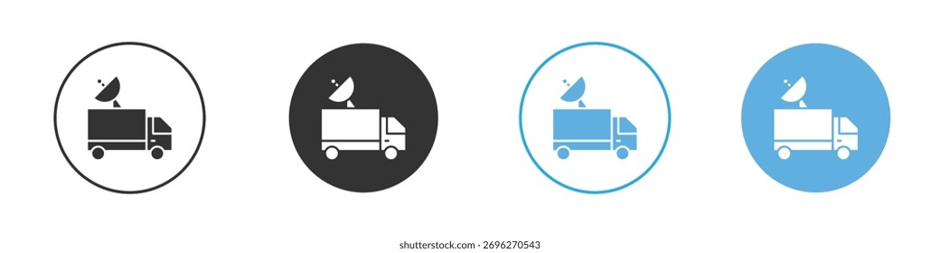 Broadcast van icon Logo Template Design set