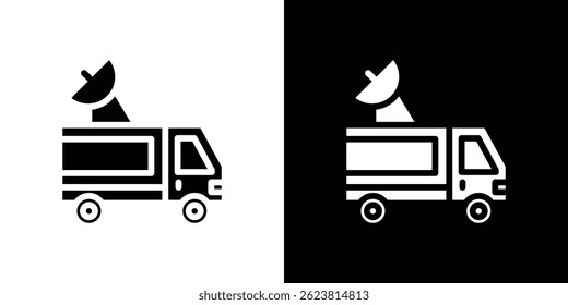 Broadcast van icon for logo web mobile app UI design.