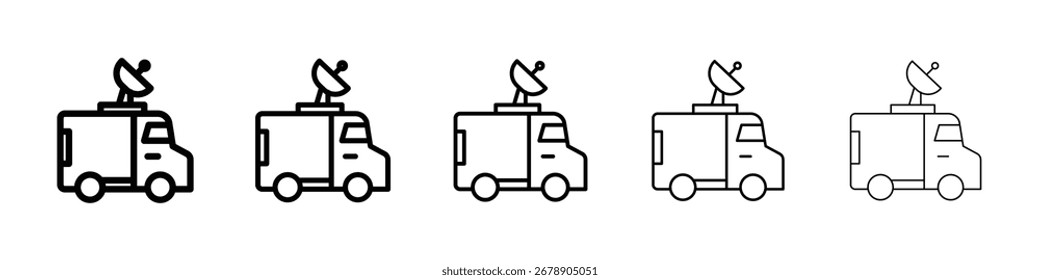 Broadcast van icon Vector Art Illustration