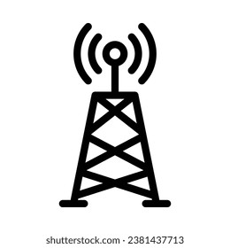 Icono de vector de difusión en fondo blanco
