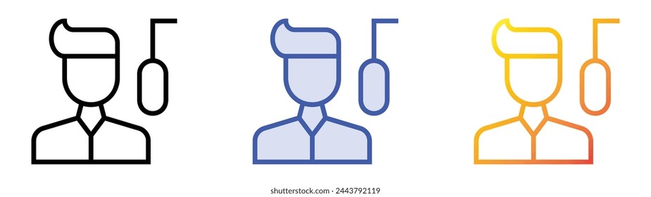 icono de difusor. Diseño de estilo de relleno lineal, azul y degradado aislado sobre fondo blanco
