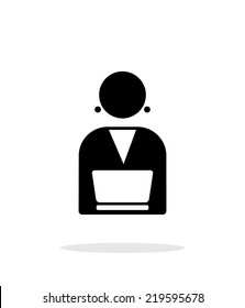 Broadcaster icon on white background. Vector illustration.