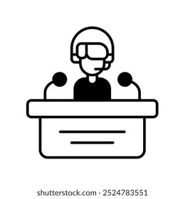 ícone de emissora com fundo branco vetor ilustração stock