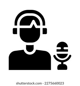 broadcaster solid icon illustration vector graphic 