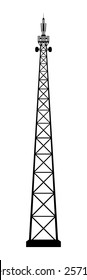 Broadcasting antenna on white background. Vector EPS10.