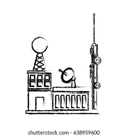 broadcasting building dish antenna tower wireless