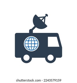 Símbolo de signo de icono del bus de difusión