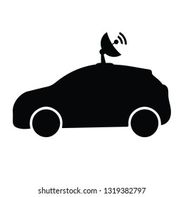 broadcasting car, satelite car, car with parabolic antenna