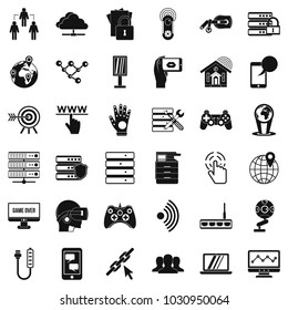 Broadcasting company icons set. Simple set of 36 broadcasting company vector icons for web isolated on white background