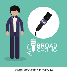 broadcasting concept design, vector illustration eps10 graphic 