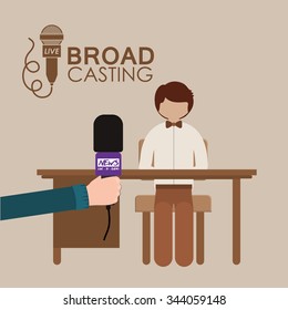 broadcasting concept design, vector illustration eps10 graphic 