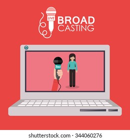 broadcasting concept design, vector illustration eps10 graphic 